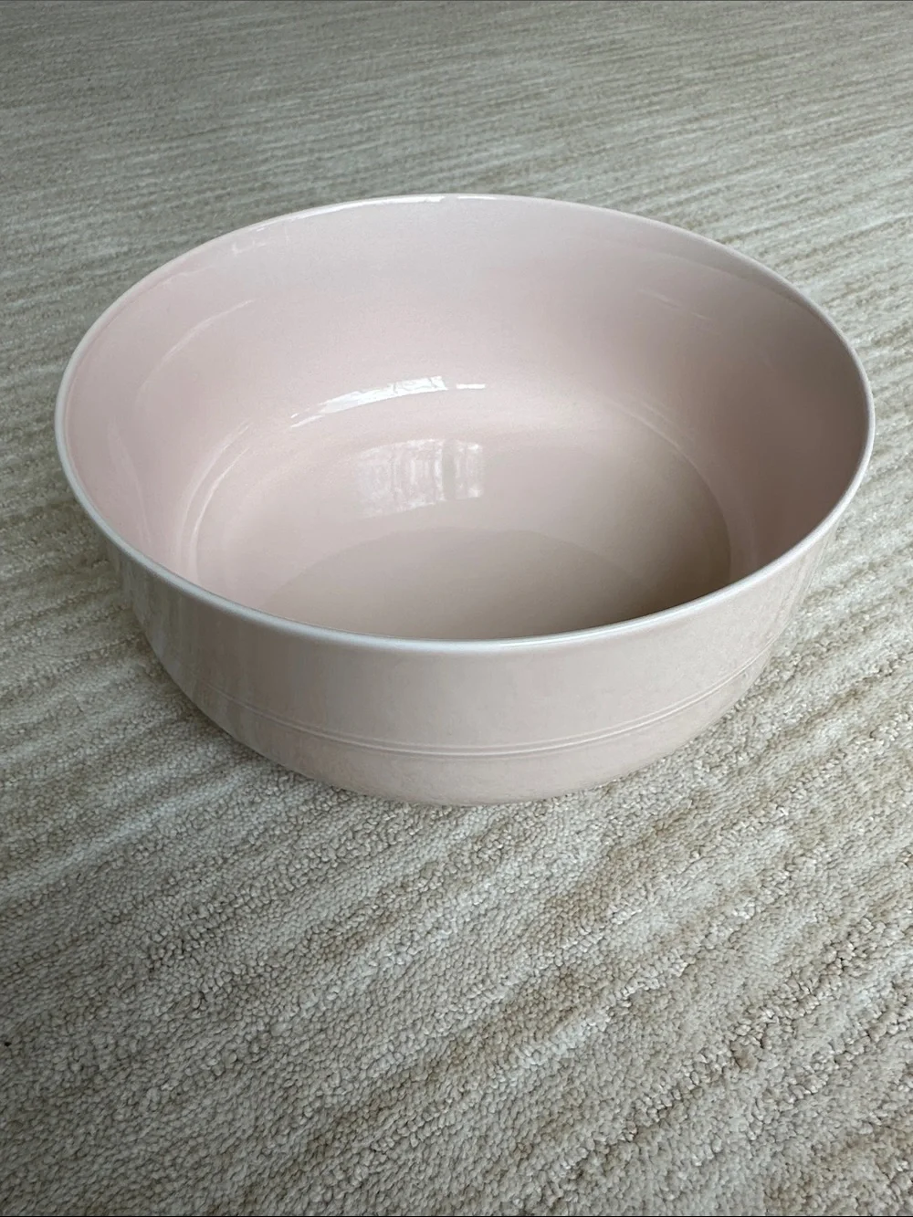Crate & Barrel Hue Blush Pink Aaron Probyn All-Purpose Serving Bowl Porcelain 9”